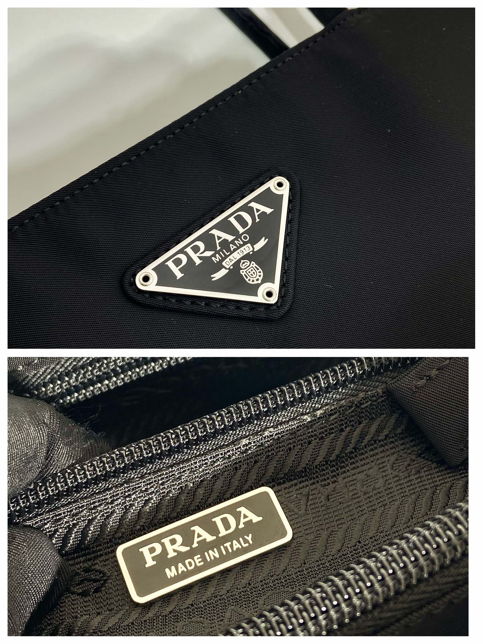 Pra*a nylon b6247 tote bag-25*24*7cm