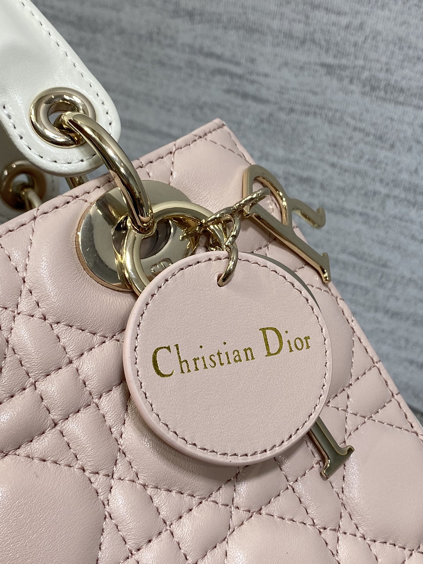 lady D*or bag-gold hardware-20*16.5*8cm