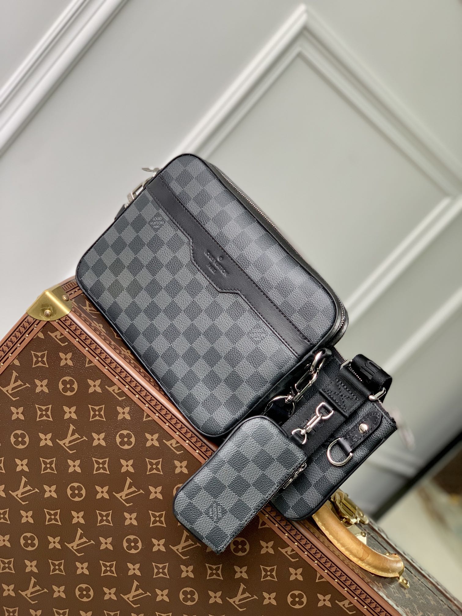 l0*is V*t0n trio messenger bag-m24754-25×18.5×7cm