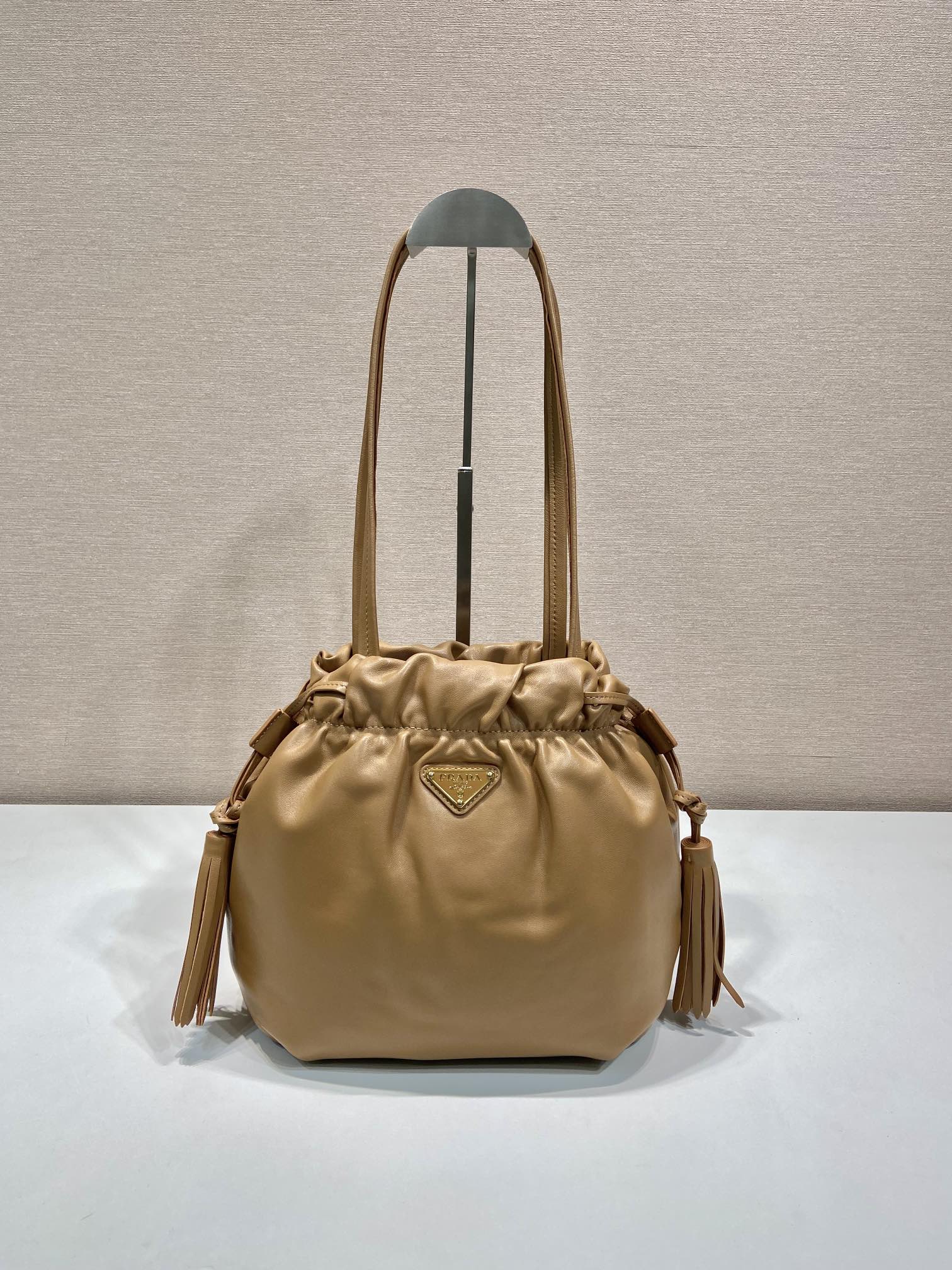 Pra*a leather shoulder 1bg541 bag-24*25*11cm