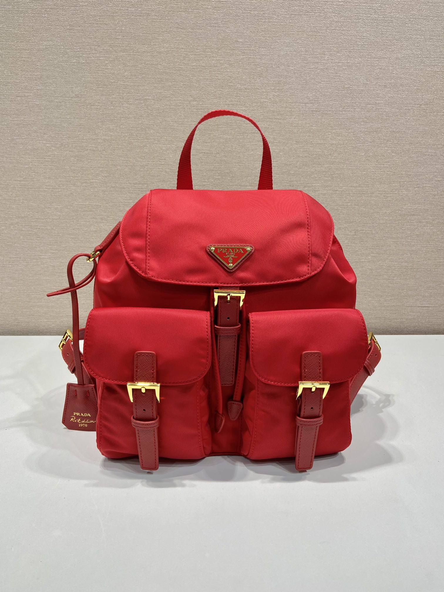 Pra*a re-nylon 1bz677 backpack-12*23.5*28cm