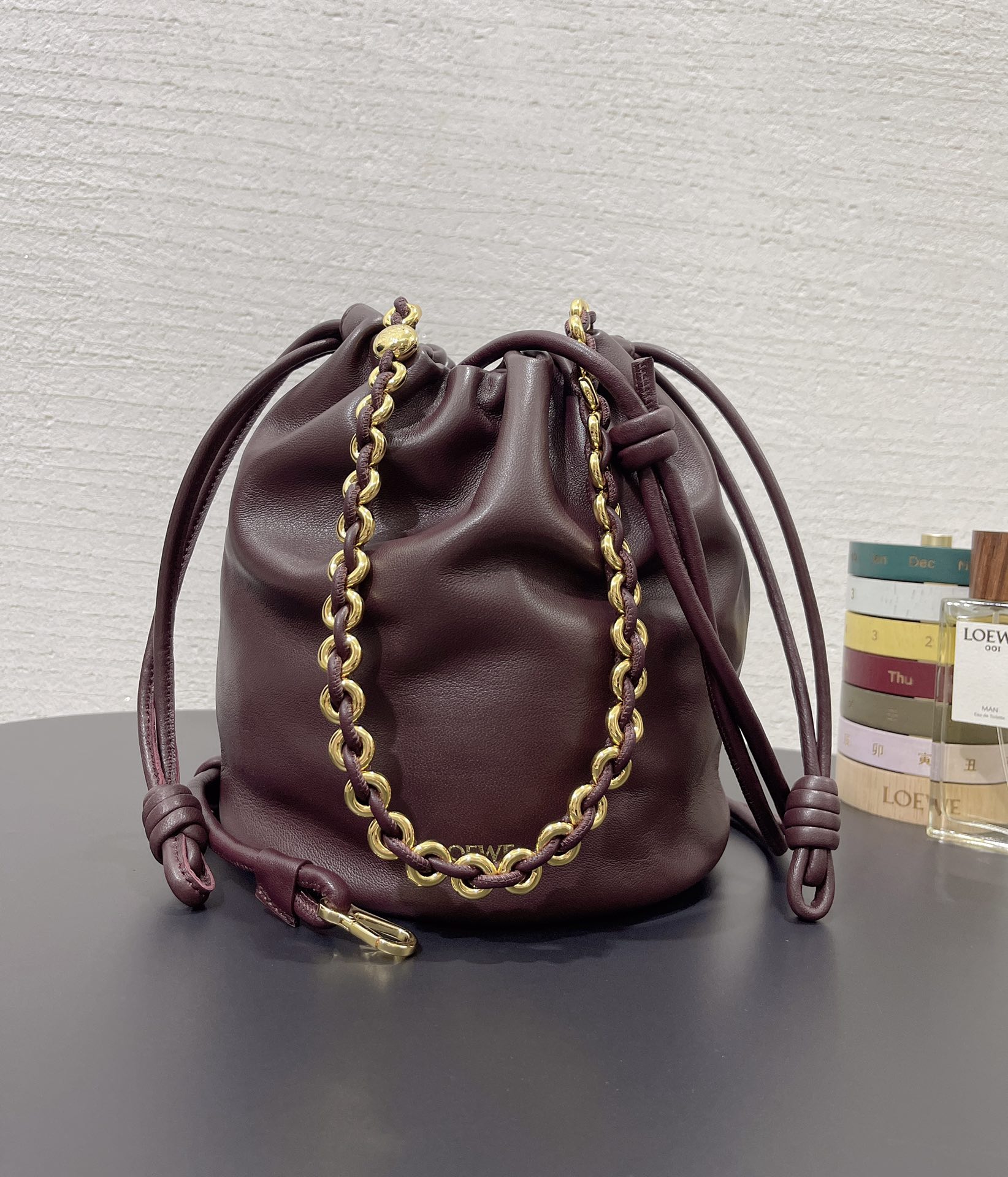 L0ew* mini flamenco purse bag-32*17*24cm