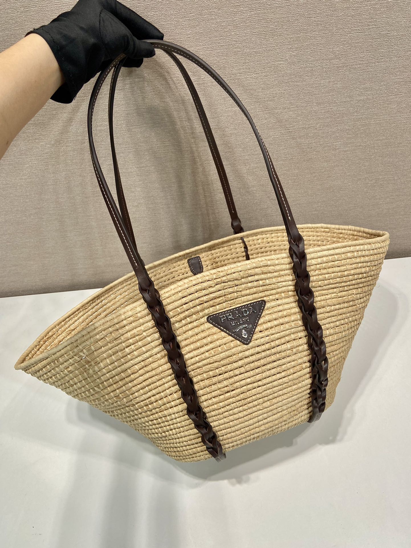 Pra*a 1bg312 basket bag-24*24*17cm