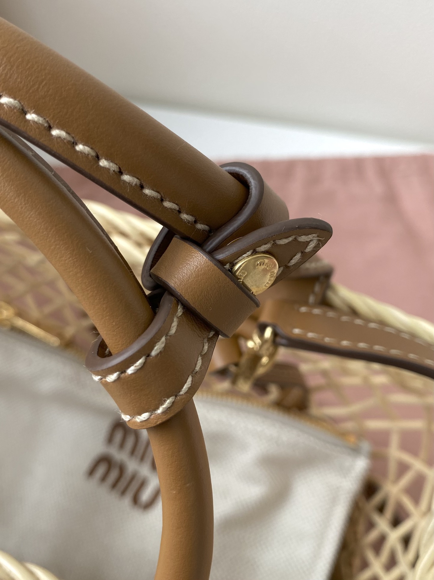 M*um*u bamboo woven bag-9×18×23.5cm