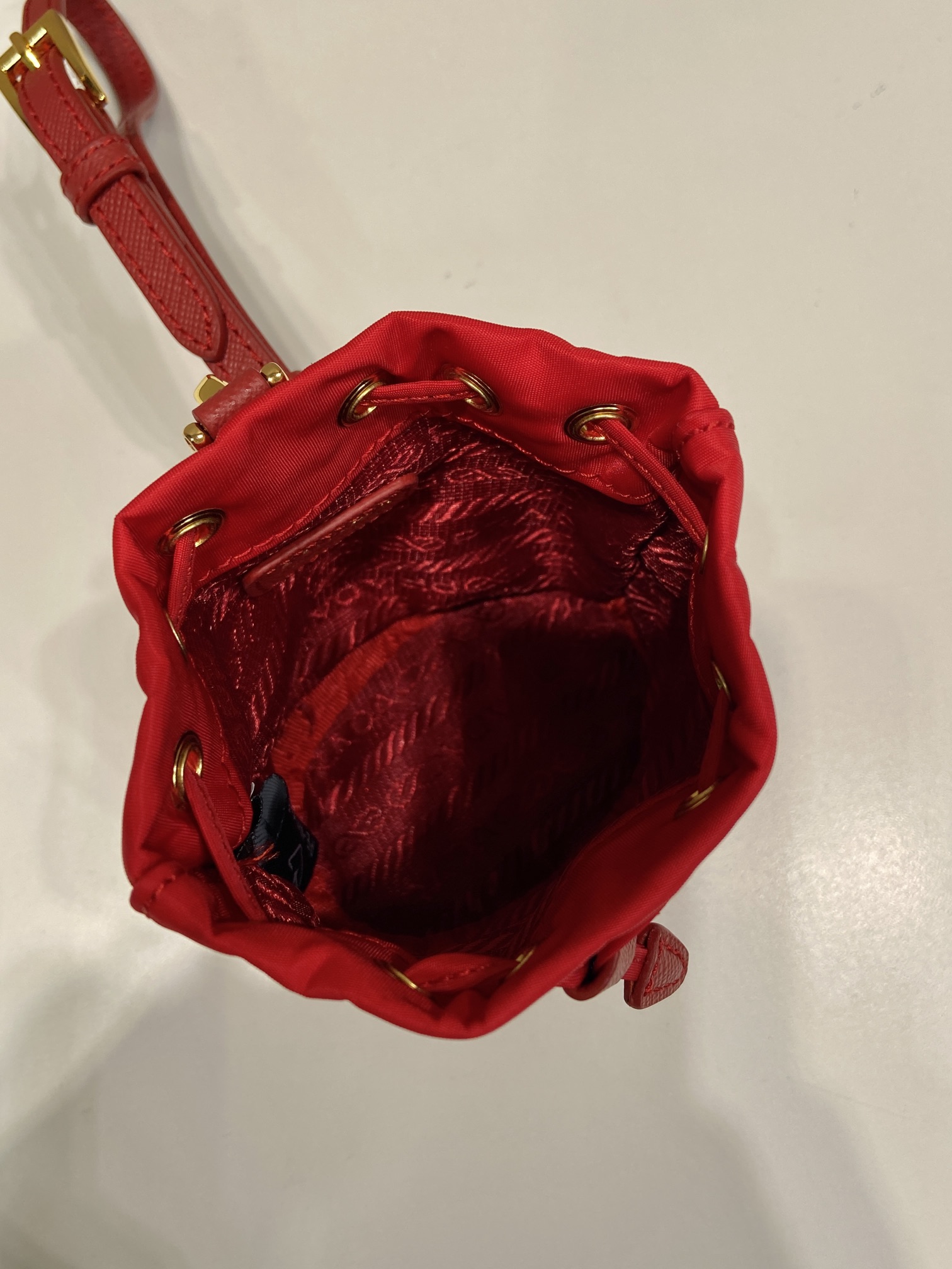 Pra*a 1tt202 re-nylon mini bag-8.5*10.5cm