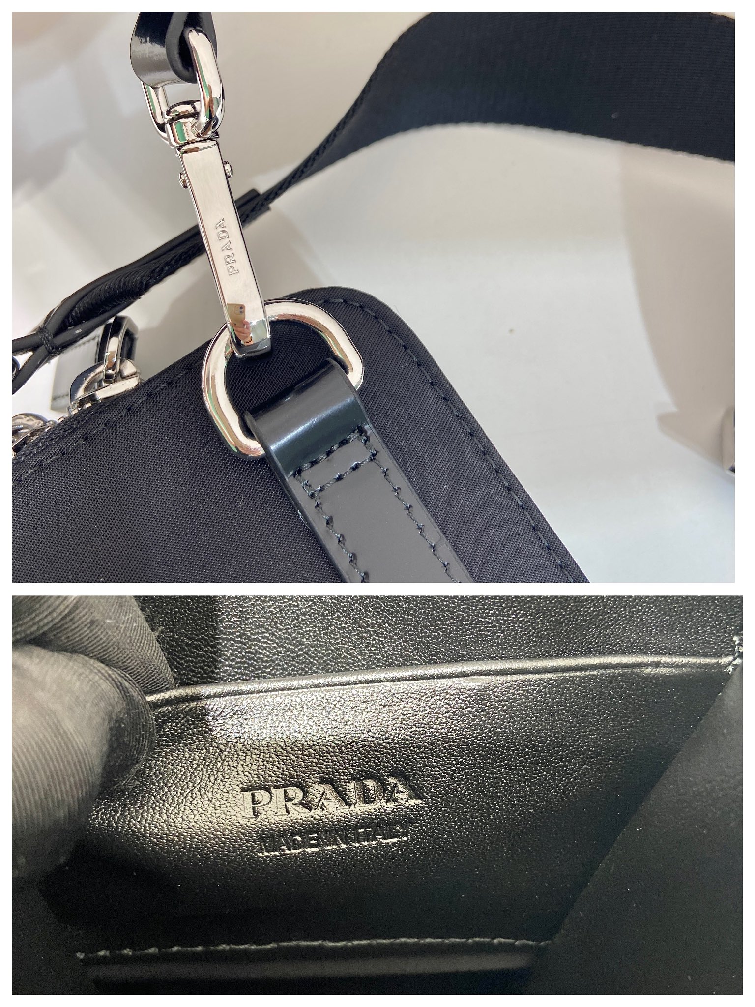 Pra*a Pra*a Pra*a re-nylon phone case shoulder 2zt060 bag-11.5*18cm