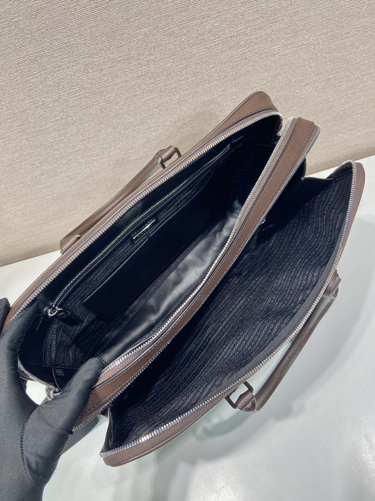 Pra*a | saffiano leather work bag-2ve022-36*28*6.5cm