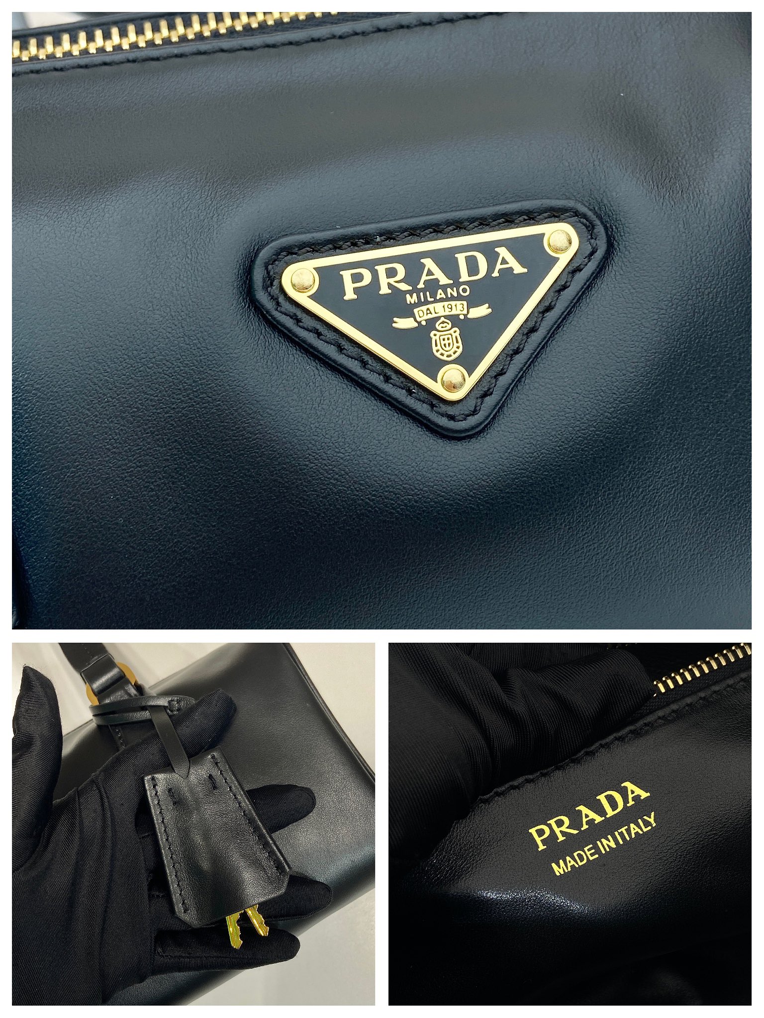 Pra*a women leather handbag -1bb127-29*12.5*10cm