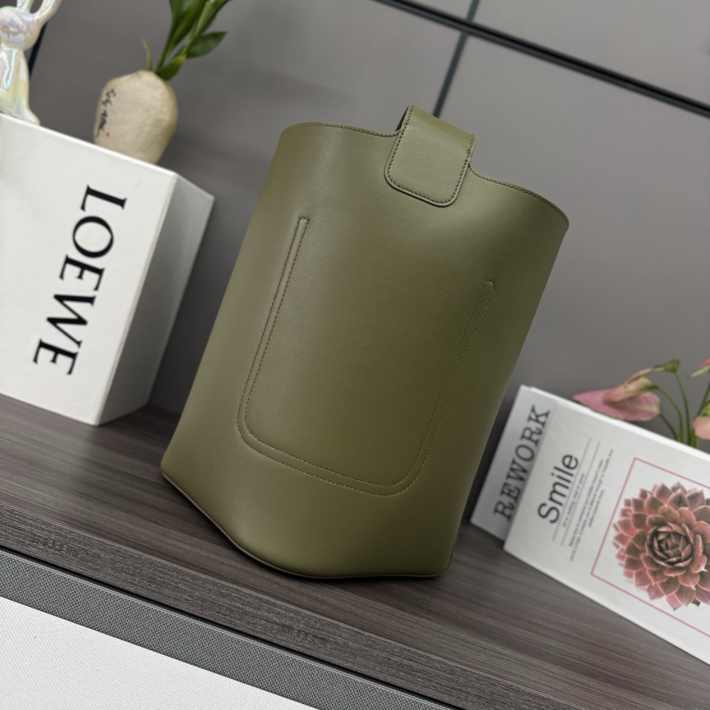 Lowee Pebble Bucket Bag-24.5*23.5*28CM