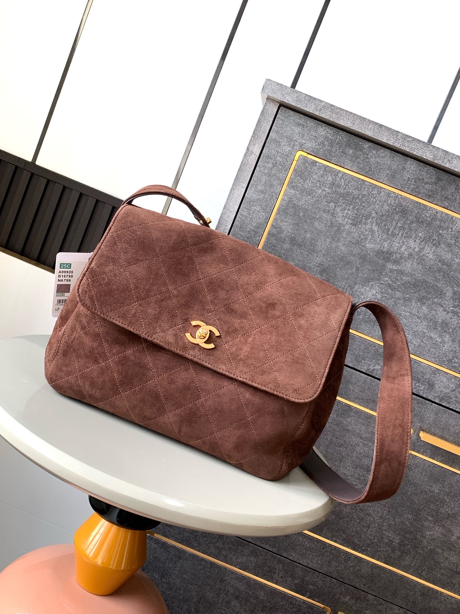 Ch@nel Vintage Flap Bag-28X 12.5 X 24CM