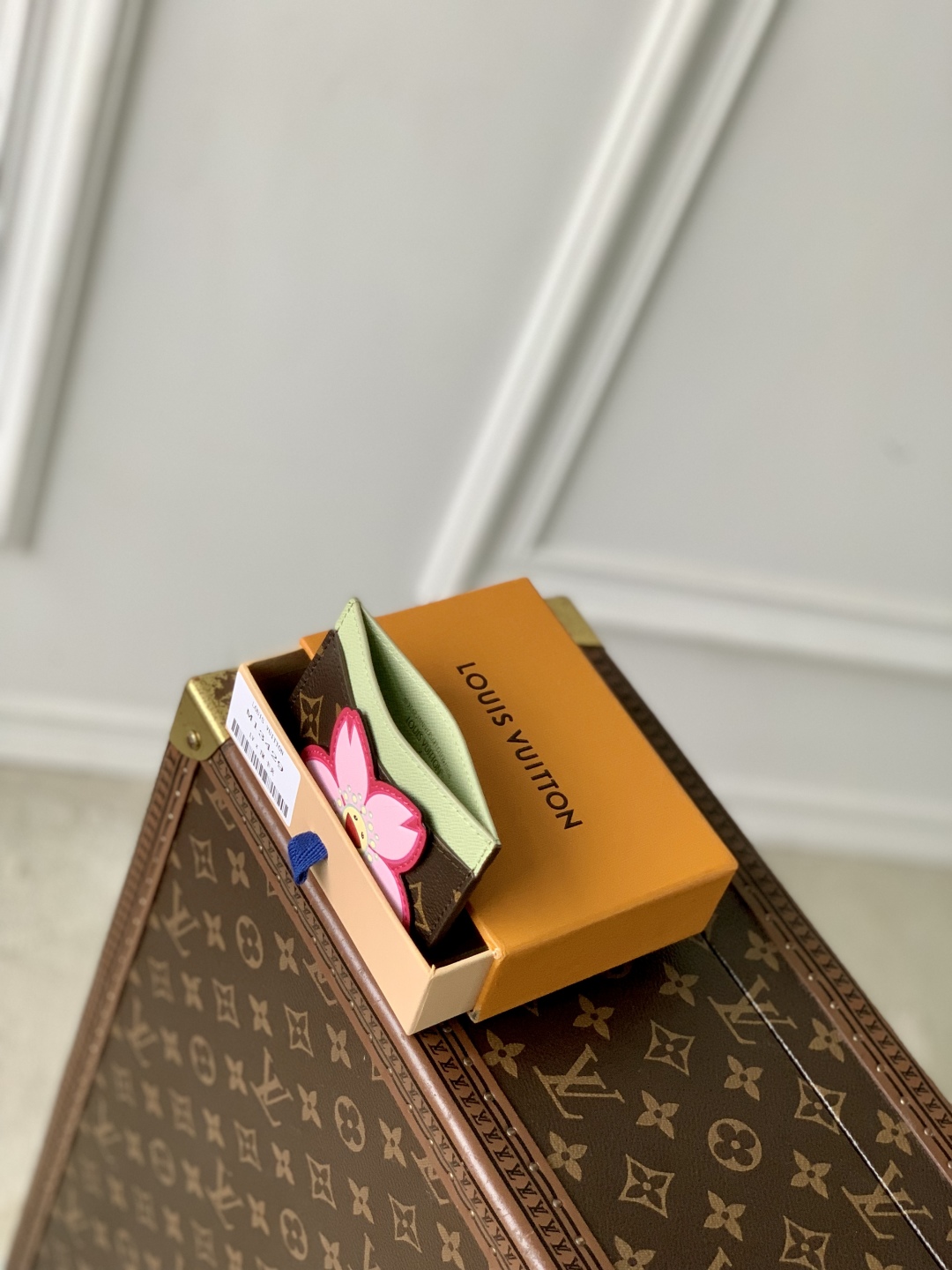 l0vis Vvtt0n cherry blossom wallet-7 x 0.5 x 11cm