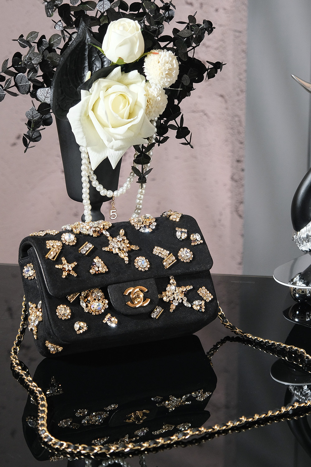 Ch@nel Flap Bag-13*20*7CM