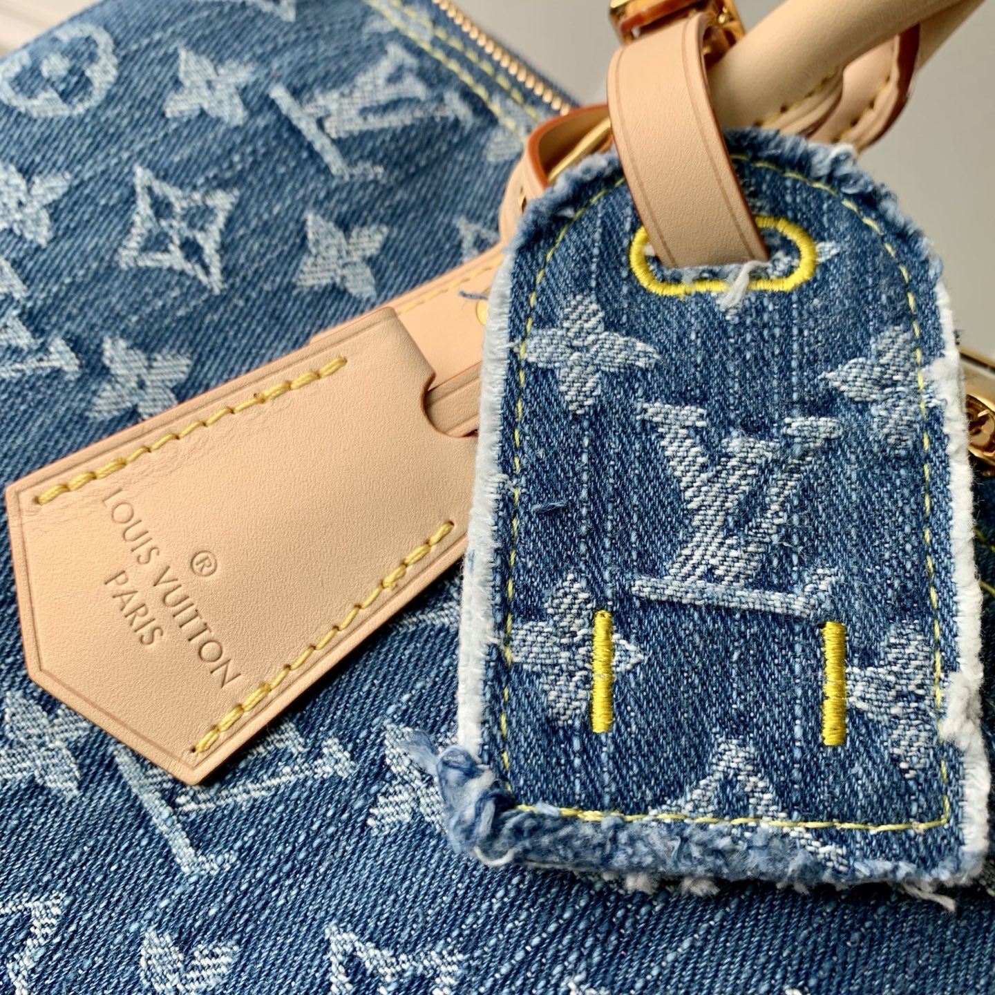 L0vis Vvtt0n Speedy Soft 30 Monogram Denim-21 x 17 x 30CM